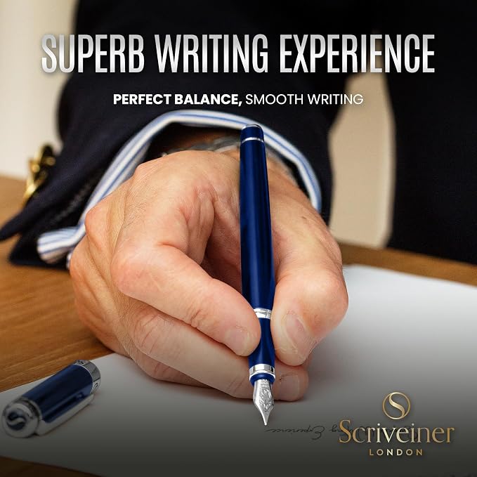 Scriveiner Midnight Blue Fountain Pen - Image 4