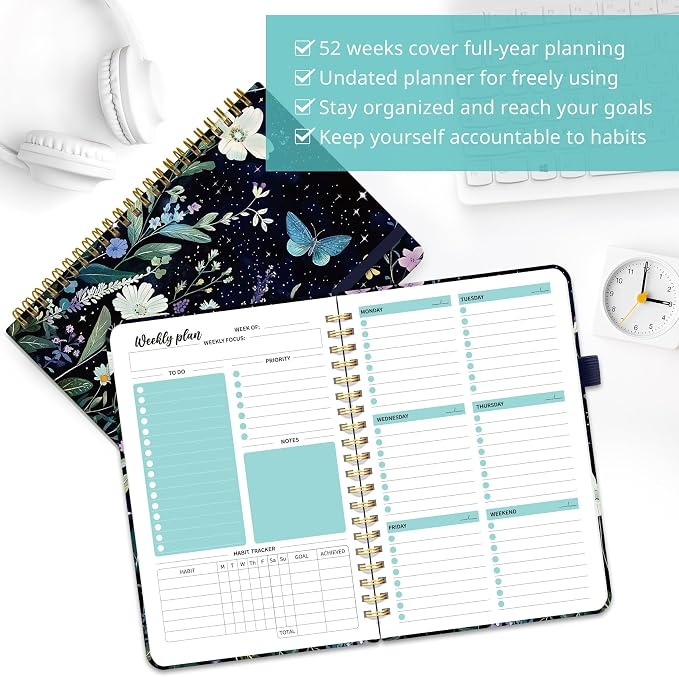 Taja Undated Weekly Planner, Weekly To Do List Notebook - Image 4