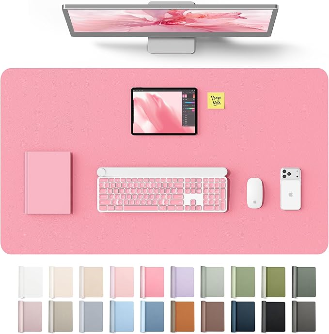 YSAGi Leather Desk Protector, Office Mat, Large Mouse Mat, Non-Slip PU Leather by YSAGi