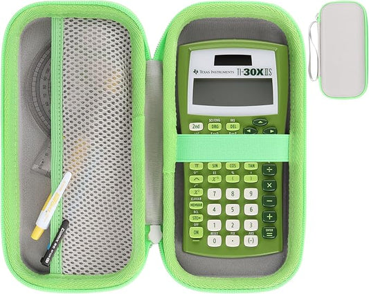 Hard Case Replacement for Texas Instruments TI-30XIIS TI-30XS TI-30Xa TI-36X Pro Scientific Calculator Case Only (Lime Green + Off White Case)-DeskLoop Office