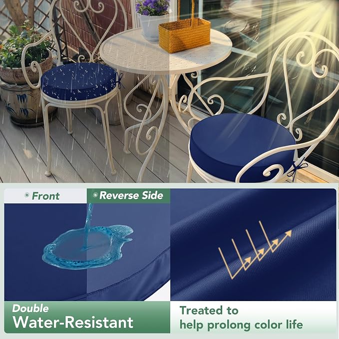 Summsun Outdoor Bistro Chair Cushions Set of 4 - Image 3