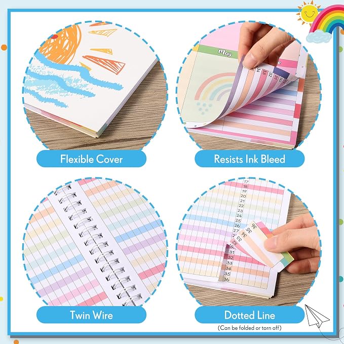 Fuyoooo Teacher Record Book Teacher Grade Books 2026-2027 Spiral Bound Record - Image 5