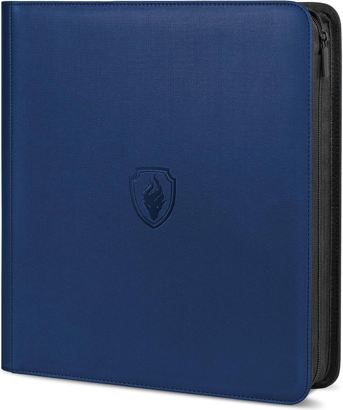Premium Zip Card Binder 12 Pocket, Fabmaker 912 Pockets Trading Card Binder by Fabmaker