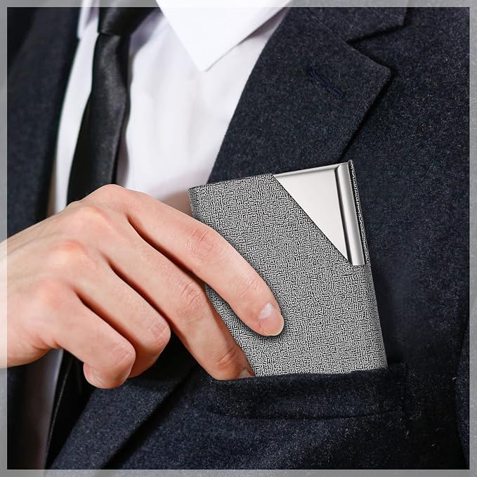 Yexiya 20 Pieces PU Leather Business Card Holder - Image 4