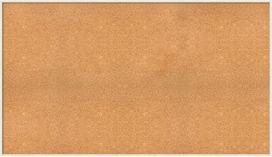 Amanti Art Natural Cork Board for Wall, 33x57 Vision Board with White Frame, Oversize Corkboard Office Decor for Home Organization, Modern Corkboard Pinboard to Display Items for Home Organization in-DeskLoop Office