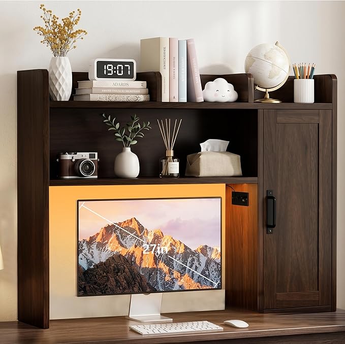 Desktop Bookshelf, Desk Hutch by Homiflex