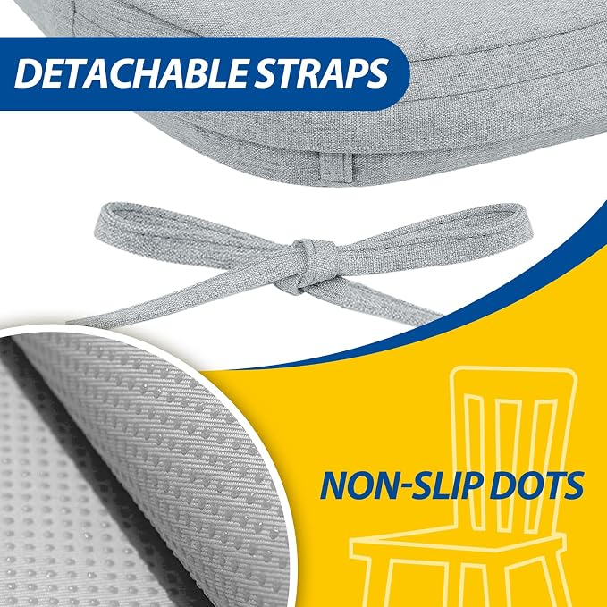 AAAAAcessories D-Shaped Chair Cushions, Machine-Washable Cover - Image 5
