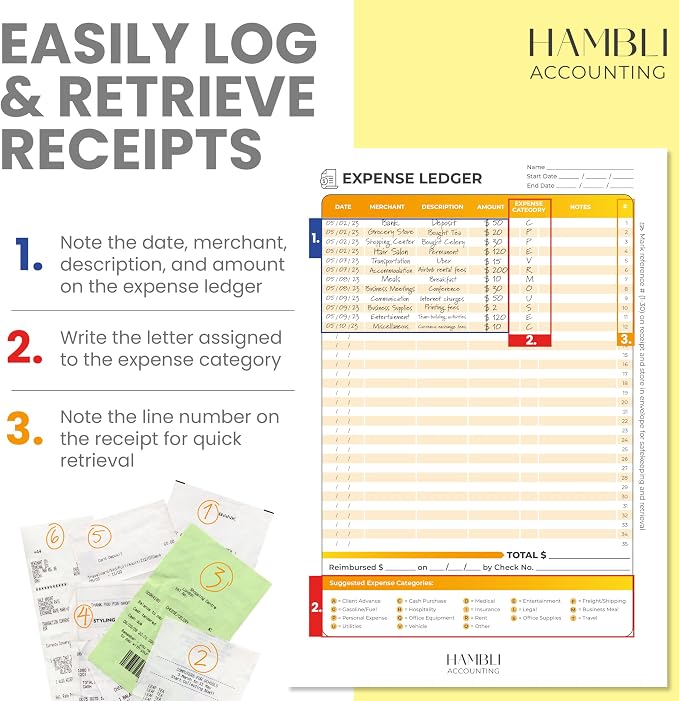 Extra Large Receipt Envelope & Receipts Organizer - Image 3