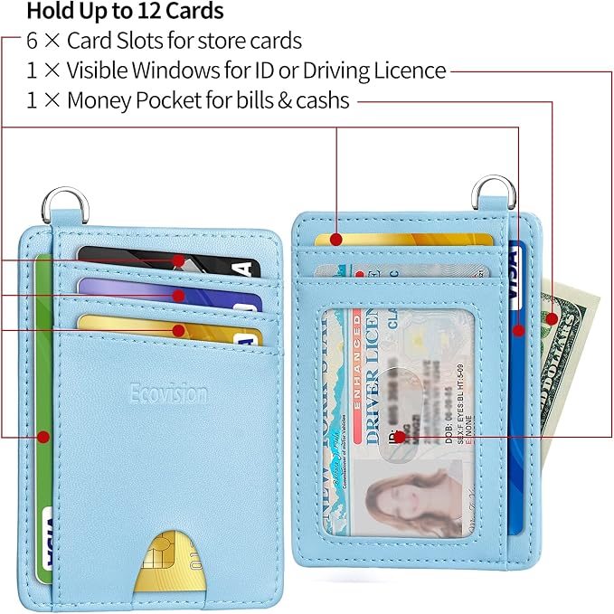 Slim Minimalist Front Pocket Wallet, RFID Blocking Credit Card Holder Wallet - Image 5