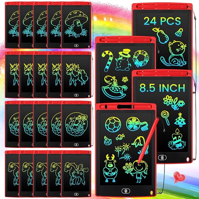 Zhehao 24 Pieces LCD Writing Tablet Doodle Board 8.5 Inch Colorful Reusable by Zhehao