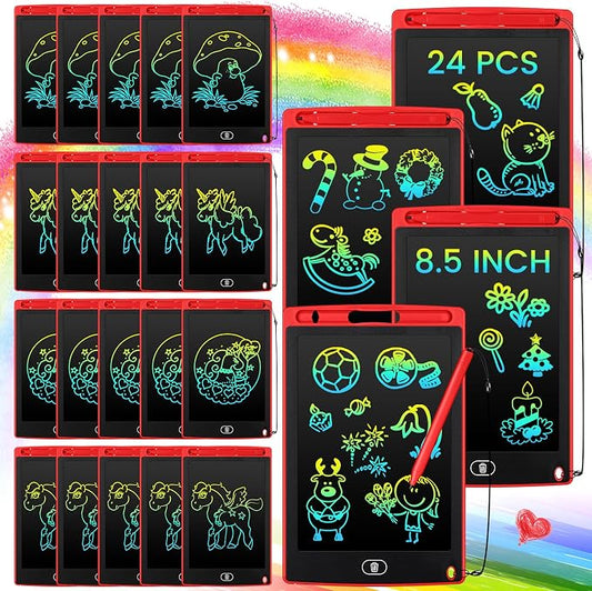 Zhehao 24 Pieces LCD Writing Tablet Doodle Board 8.5 Inch Colorful Reusable by Zhehao