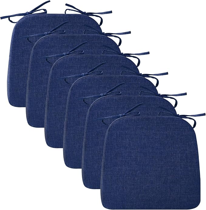 Ruqmuis Chair Cushions for Dining Chairs, D-Shaped Chair Pads by Ruqmuis