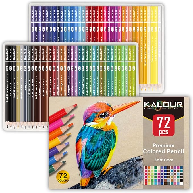 KALOUR 72 Count Colored Pencils by KALOUR