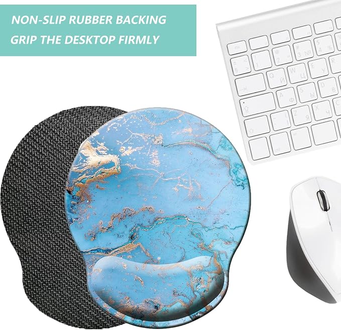 Mouse Pad with Wrist Support, Ergonomic Mouse Pad with Memory Foam Wrist Rest - Image 4