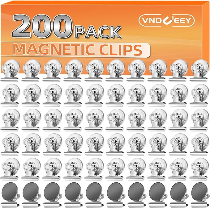 VNDUEEY 200 Pack Fridge Magnets Refrigerator Magnets, Strong Magnetic Clips by VNDUEEY