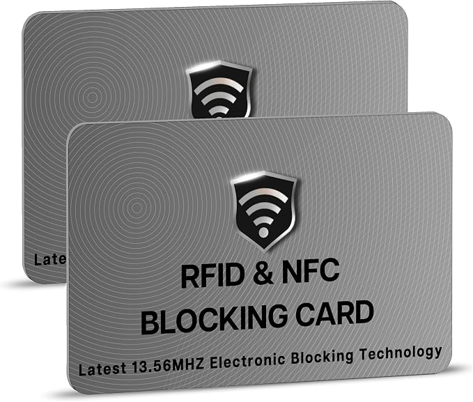 SaiTech IT 2 Pack RFID Blocking Cards, One Card Protects Entire Wallet Purse by SaiTechIT