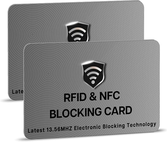 SaiTech IT 2 Pack RFID Blocking Cards, One Card Protects Entire Wallet Purse by SaiTechIT