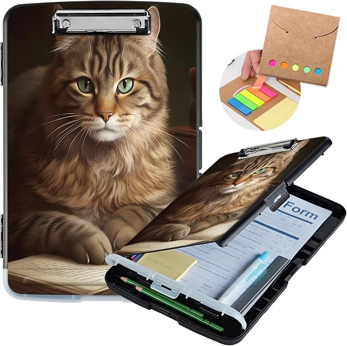 Clipboard with Storage, Storage Clipboard with Pen Holder, Heavy Duty Plastic by Unknown