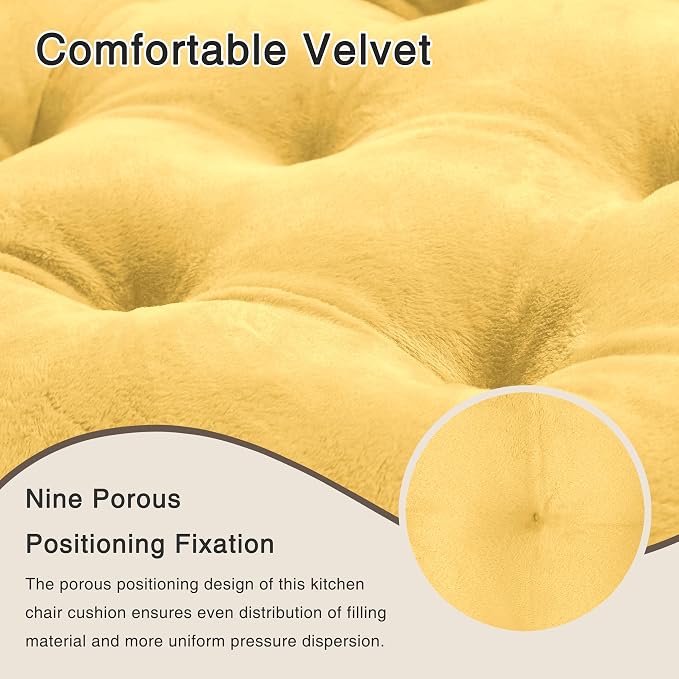 OVOV 4 Pack Chair Cushions for Dining Chairs Soft Seat Cushions for Kitchen - Image 4