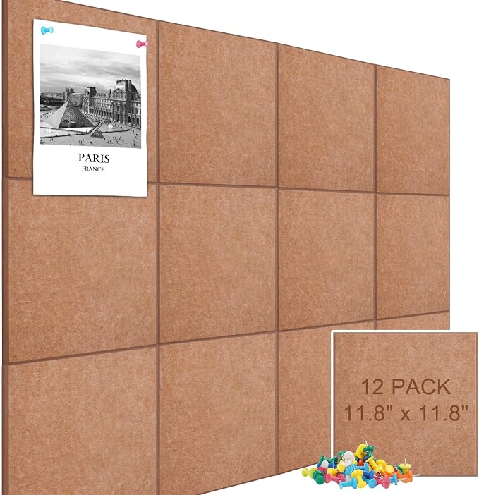 Large Cork Board Alternative 48" X 36" Bulletin Board by Hrrtyueg