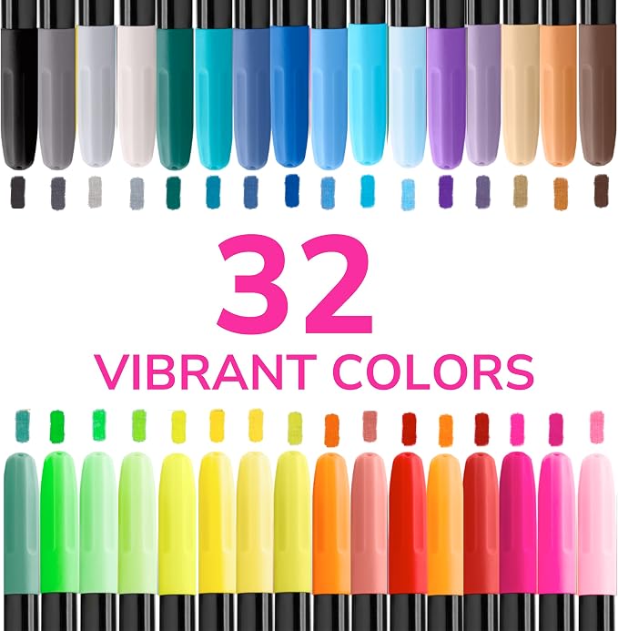 Zenacolor 32 Fabric Markers Pens - Image 2