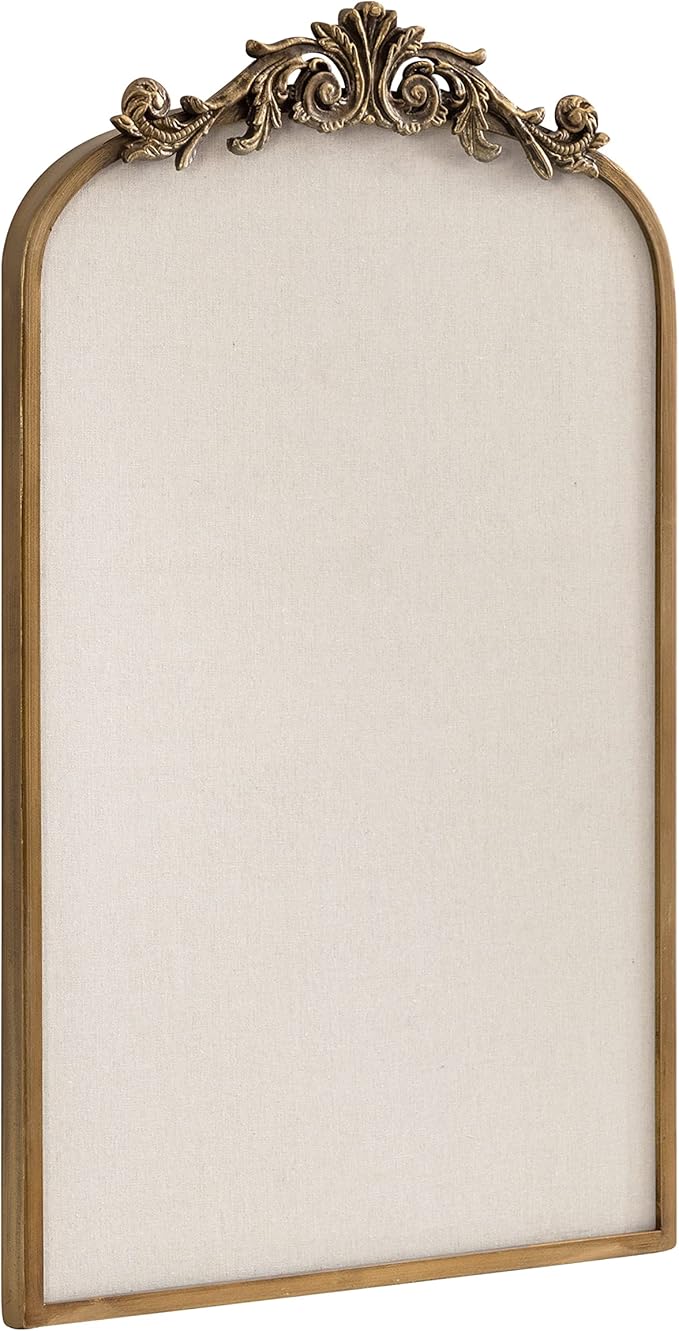 Kate and Laurel Arendahl Arch Pinboard; Gold; 19 x 31; Framed Arched Ornate by KateandLaurel