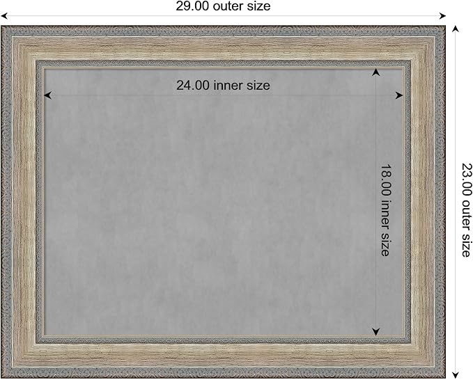 Amanti Art Silver Framed Magnetic Board 23x29 Medium Vision Board - Image 4