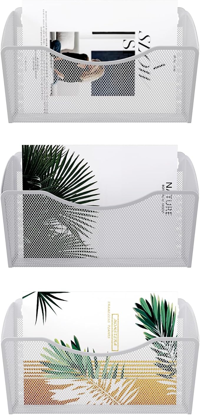 EasyPAG 3 Single Pocket Wall File Organizer, Mesh Hanging File Folder Organizer - Image 2