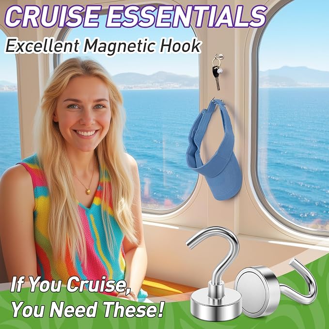 40 Pack Magnetic Hooks for 2026 Cruise Cabins Beach Vacation 30lbs+ Heavy Duty - Image 4