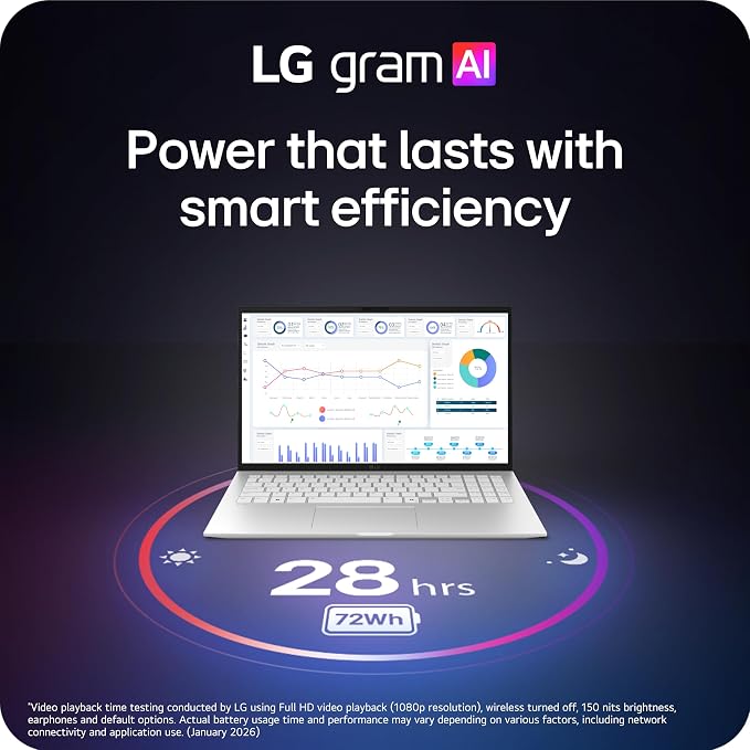 LG gram 15-inch Thin and Lightweight Dual AI Touchscreen Laptop Computer - Image 7