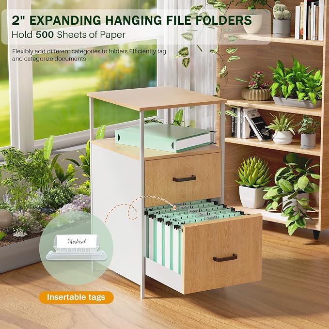 12 Pack 2 Inch Expansion Letter Size Hanging File Folders, Hanging Folder - Image 3