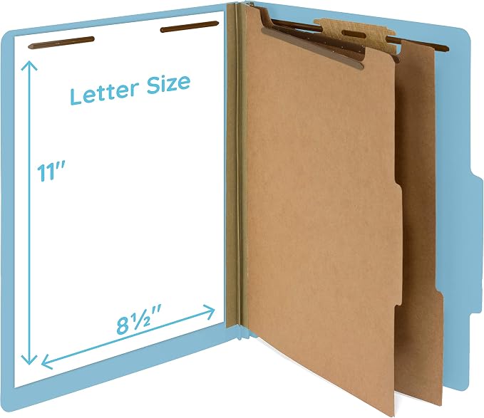 10 Blue Classification Folders - Image 3