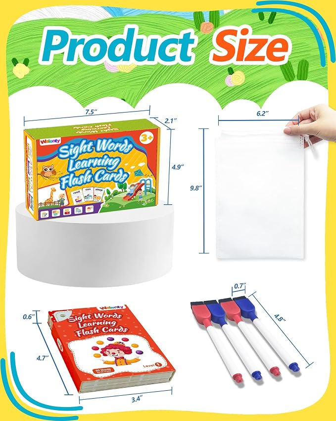 Sight Words Flash Cards Kindergarten, 250 Dolch Sight Word Writing Reading - Image 6