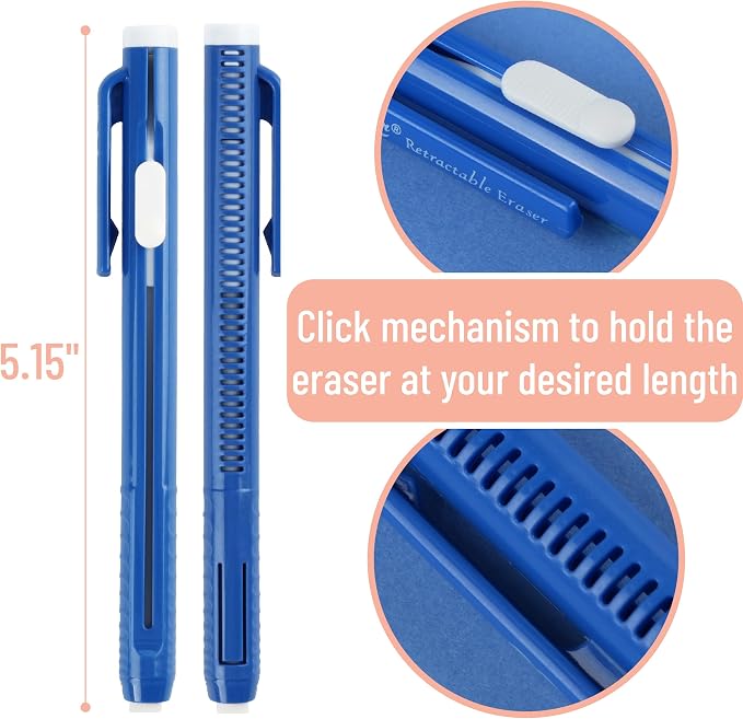 Mr. Pen- Retractable Mechanical Eraser Pens, 6 Pack, Sunset Colors | Latex-Free - Image 3