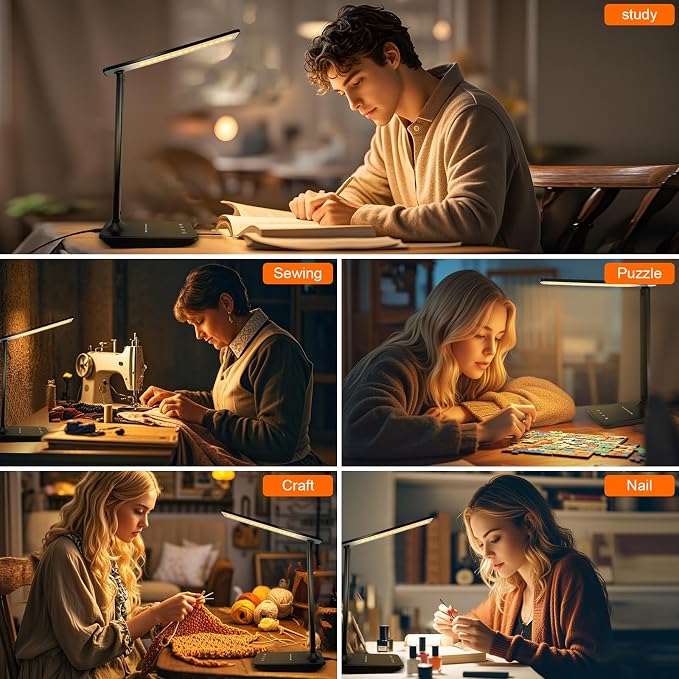 shinelife LED Desk Lamp for Office Home, Bright Desk Light - Image 7