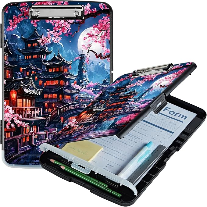 Cherry Blossom House A4 Clipboard by Unknown