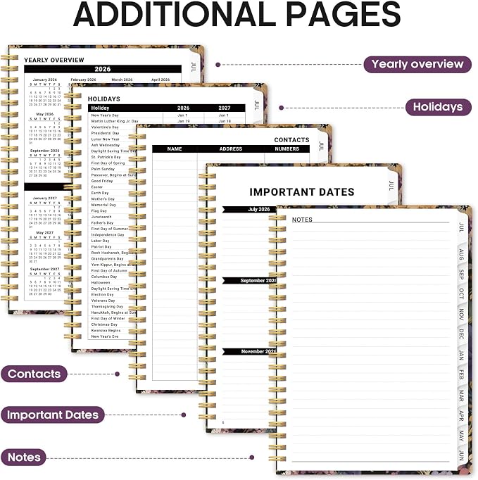Planner 2026-2027, Academic Year Monthly and Weekly Calendar Planner, Jul 2026 - Image 5