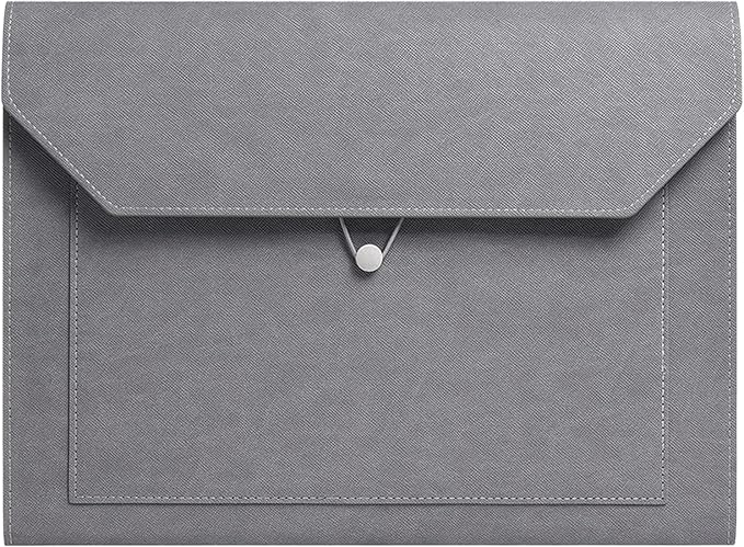 PU Leather A4 File Folder Document Holder 2 Pockets Portfolio Envelope Folder by yufocusqc