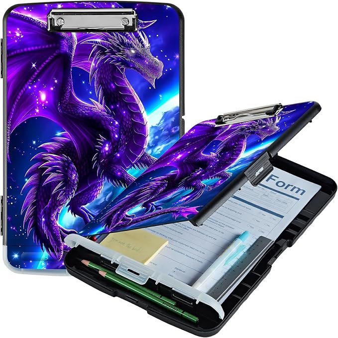 Purple Planet Dragon A4 Clipboard by Unknown