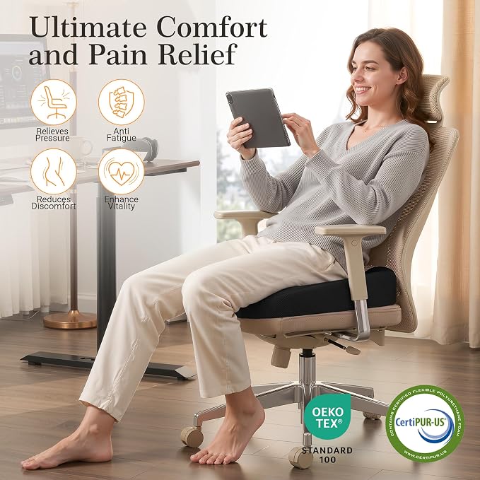 Donut Pillow Seat Cushion for Hemorrhoids & Tailbone Pressure Relief - Image 2