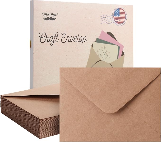 Mr. Pen- Kraft Envelopes, 39 Pack, 5 x 7 Inch, A7 Envelopes, Card Envelopes - Image 8