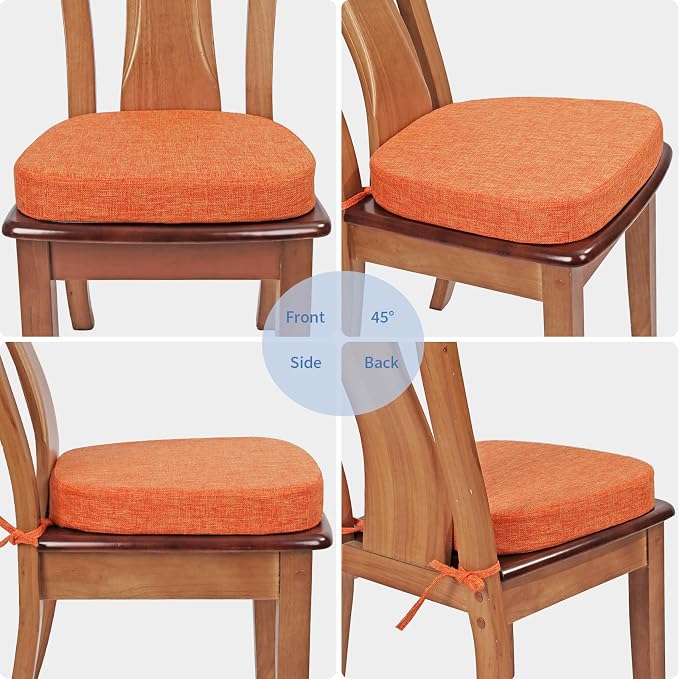 BUYUE Thickened 2.5" Friendly Woven Fabric Dining Chair Cushion, U-Shape High - Image 4