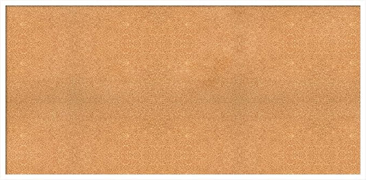 Amanti Art Natural Cork Board for Wall, 27x55 Vision Board with White Frame, Oversize Corkboard Office Decor for Home Organization, Modern Corkboard Pinboard to Display Items for Home Organization in-DeskLoop Office