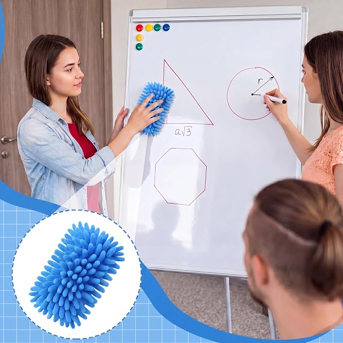 Zonon 4 Pieces Dry Erase Eraser Microfiber Shag Washable Whiteboard Eraser - Image 6