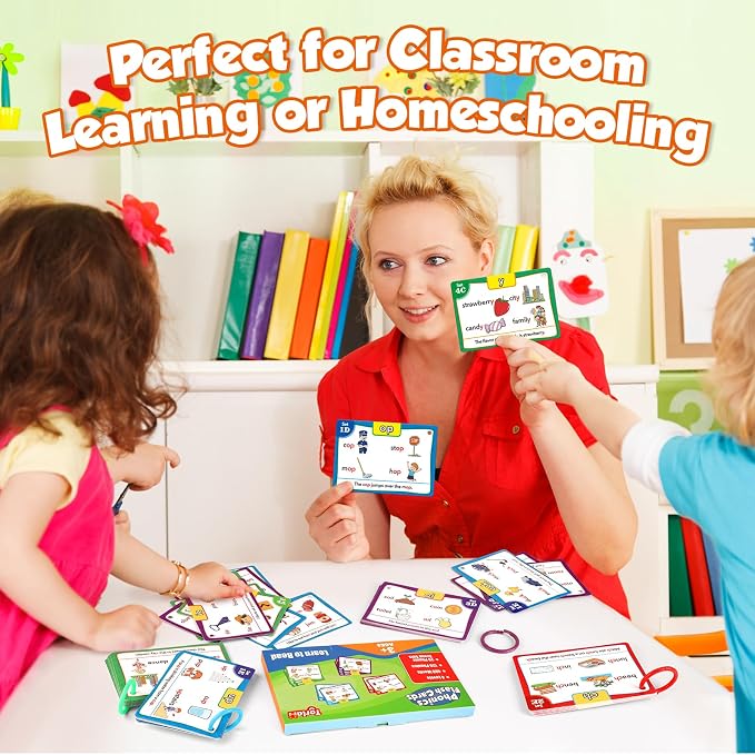 Torlam Phonics Flash Cards Learn to Read Spelling Reading Sight Words Phonics - Image 7