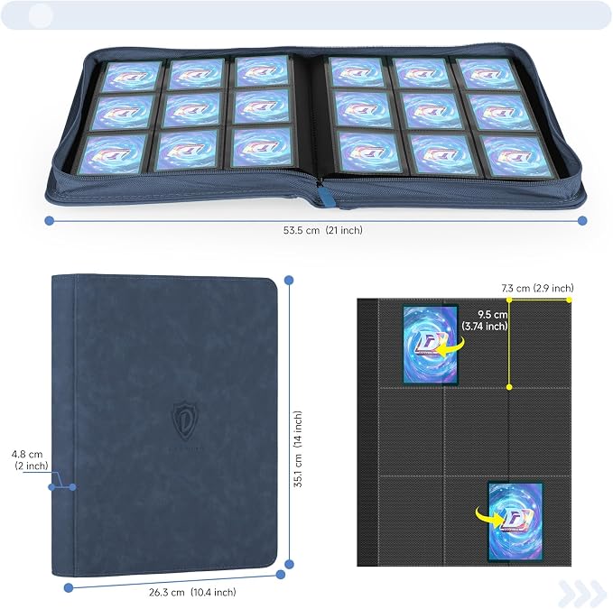 9 Pocket Card Binder, 360 Pockets Trading Card Binder, Double Sided Pocket - Image 3