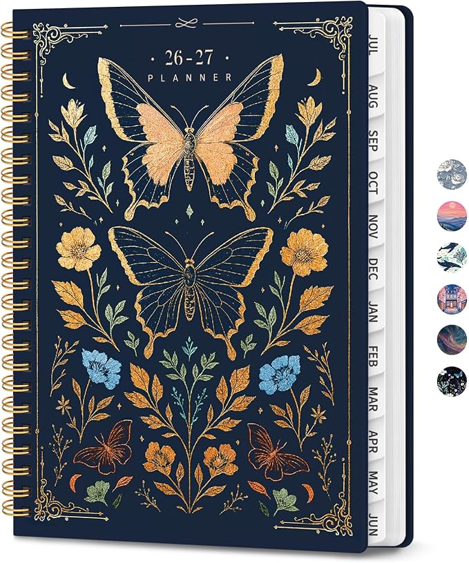 Planner 2026-2027, Hardcover Monthly and Weekly Academic Planner July 2026 by Zotia