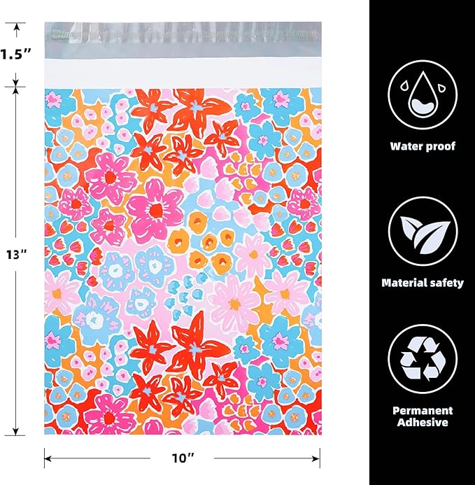 POLYSELLS 100pcs 10x13 Inches Poly Mailers Waterproof & Tear Resistant Mailing - Image 2