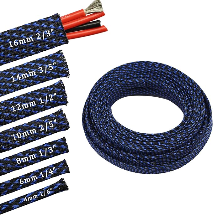 30ft PET Expandable Sleeving Wire Cable Sleeve by CBAZY