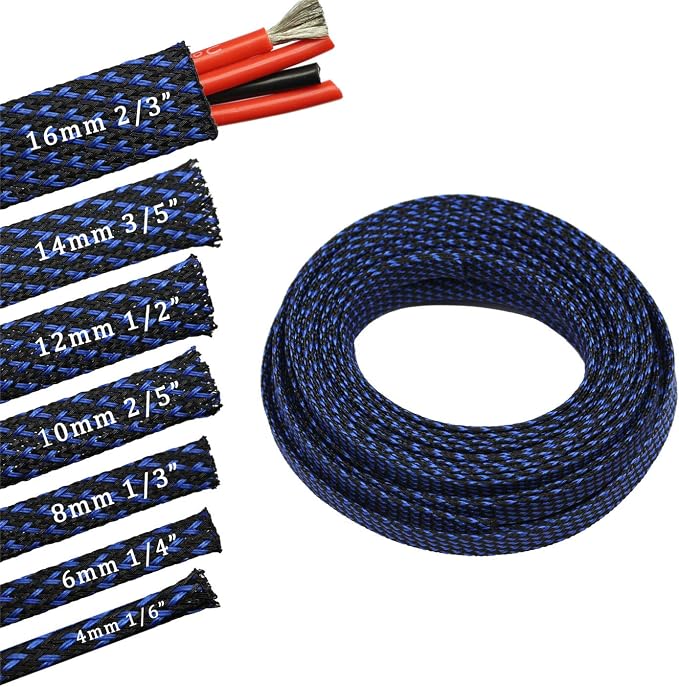 30ft PET Expandable Sleeving Wire Cable Sleeve by CBAZY